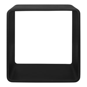 18" Black Open Geo Cube Display Bookcase