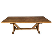 96" Rustic Farmhouse Brown Solid Wood Dining Table