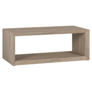 48" Gray Rectangular Coffee Table With Shelf