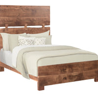 Live Edge Solid Wood Queen Brown Bed