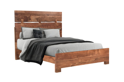 Live Edge Solid Wood Queen Brown Bed