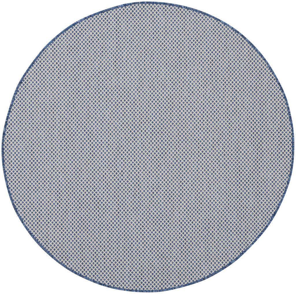 4' Bone Round Geometric Power Loom Area Rug