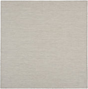 8' Silver Square Geometric Power Loom Area Rug