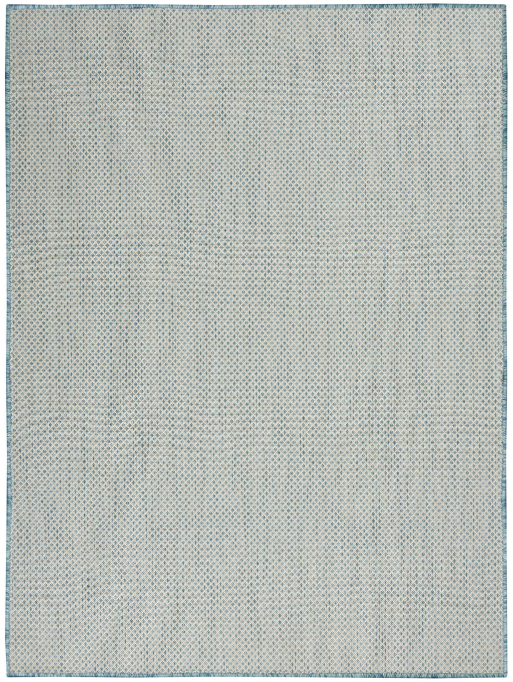 4' X 6' Aqua Geometric Power Loom Area Rug