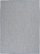 5' X 7' Blue Geometric Power Loom Area Rug