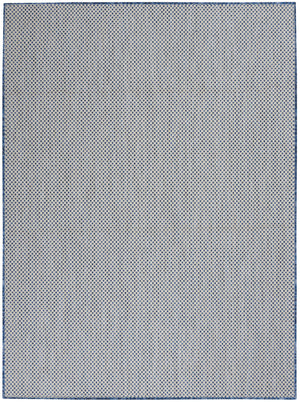 6' X 9' Blue Geometric Power Loom Area Rug