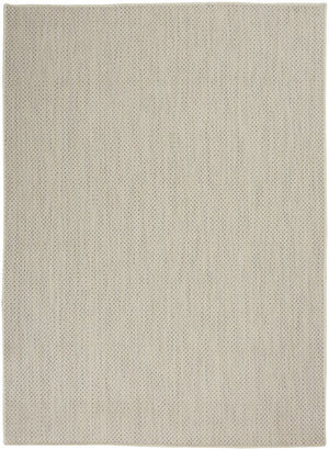 5' X 7' Ivory Geometric Power Loom Area Rug