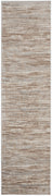 12' Brown Abstract Power Loom Runner Rug