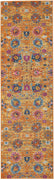 10' Gold Floral Power Loom Runner Rug