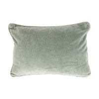 14" X 20" Green 100% Cotton Zippered Pillow