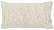 14" X 26" Ivory Linen Zippered Pillow