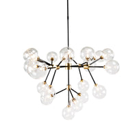 Chandelier Multi Light Iron And Glass Dimmable Ceiling Light