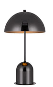 20" Gunmetal Metal Desk Table Lamp With Gunmetal Dome Shade