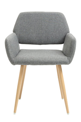 Gray Upholstered Dining Chair