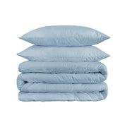 Light Blue King Cotton Blend 1200 Thread Count Washable Duvet Cover Set