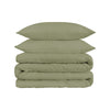 Sage Queen Cotton Blend 1500 Thread Count Washable Duvet Cover Set