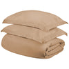 Beige King Cotton Blend 300 Thread Count Washable Duvet Cover Set