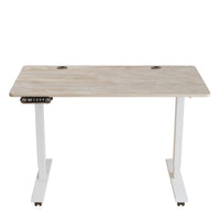 48" Adjustable Light Khaki And White Standing Desk