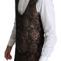 Rose Gold Floral Brocade 3 Piece MARTINI Suit