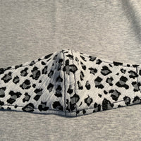 Leopard Gauzy Cotton Face Mask, Very Breathable, Made in USA