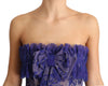 Purple Lace Ballerina Tulle Strapless  Dress