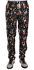 Red Musical Instrument Print Sleepwear Pants