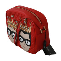 Red Crown Men Patch Crossbody Borse GLAM Leather BAg