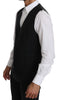 Black Waistcoat Formal Gilet Dress Wool  Vest