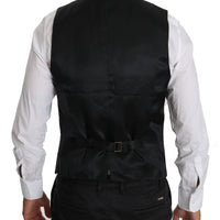 Black Waistcoat Formal Gilet Dress Wool  Vest