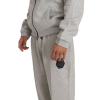 Gray Cotton Sweater Pants Tracksuit  Set