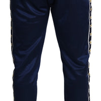 Blue Nylon  Stars King Casual Sweatpants Pants