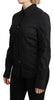 Black Formal Dress Shirt Cotton Top Shirt