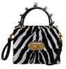 Black White Zebra Crossbody WELCOME Purse Bag