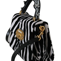 Black White Zebra Crossbody WELCOME Purse Bag