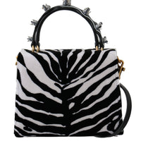 Black White Zebra Crossbody WELCOME Purse Bag