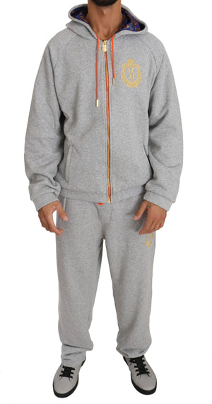 Gray Cotton Sweater Pants Tracksuit