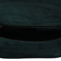 Varenne Dark Green/Black Leather Shoulder Bag