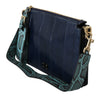 Dolce & Gabbana Blue Snakeskin BOOK Shoulder Leather Bag