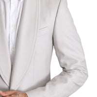 Light Gray Single Breasted 2 Piece Suit