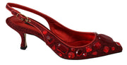 Red Crystal CHRISTMAS Slingbacks Shoes