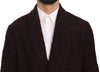 Bordeaux Robe Coat Mens Wrap  Jacket