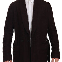 Bordeaux Robe Coat Mens Wrap  Jacket