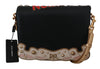 Black Leather Crystal Fashion Sinner Borse LUCIA Purse