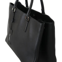 Black Travel Messenger Tote Borse Handbag Leather Bag