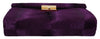 Purple Velvet Leather Women Document Briefcase Bag