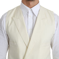 White Waistcoat Formal Wool  Vest