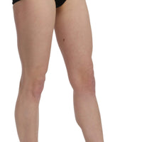 Black High Waist Mini Hot Pants Nylon Shorts