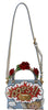 Multicolor Oops Roses Crystal Crossbody WELCOME Leather Purse