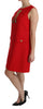 Red Sheath Tassel Sleeveless Mini Dress