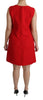 Red Sheath Tassel Sleeveless Mini Dress